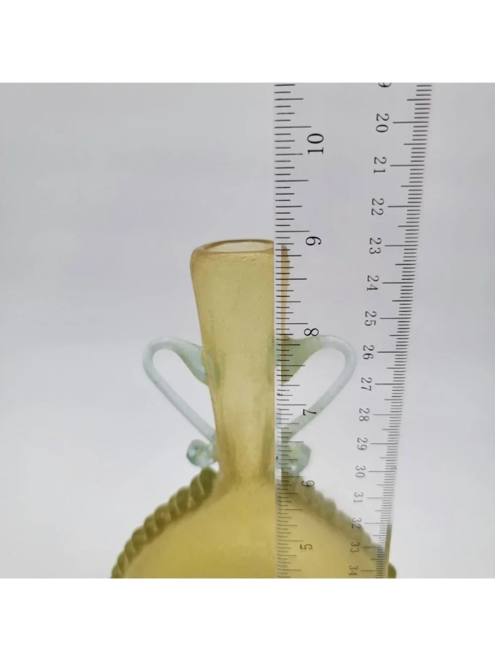 Vintage Venetian Scavo Art Glass Amphora Vase